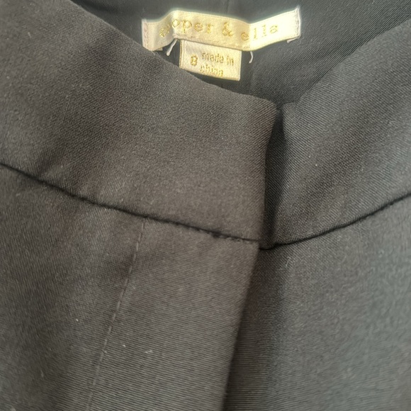 NWT Cooper&Ella Black High Rise Flat Front Bootcut Stretchy Dress Pants, Size 8. - Picture 4 of 12